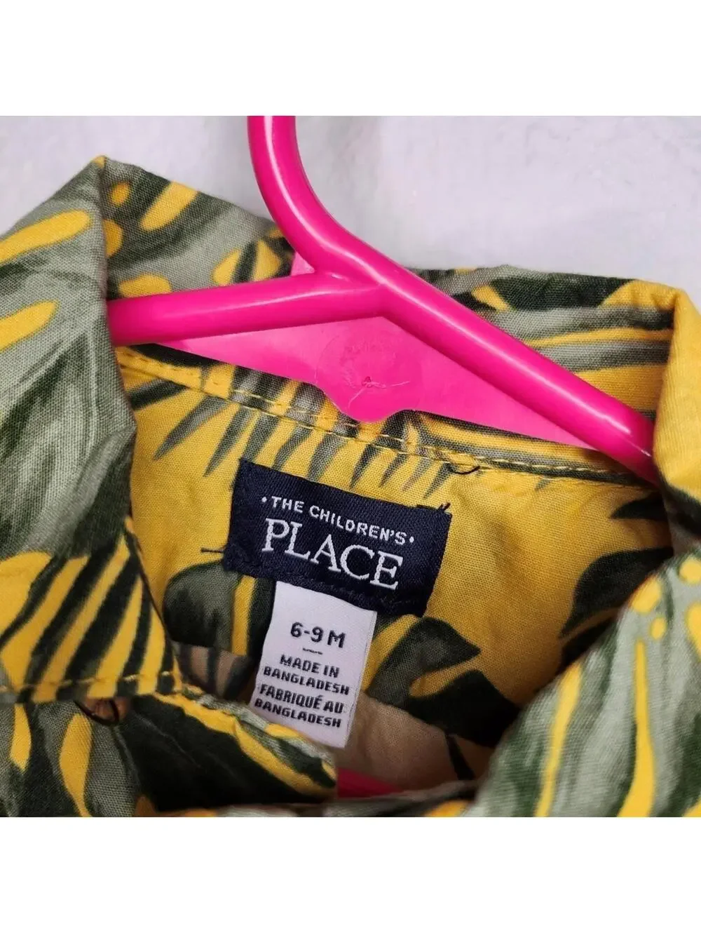 The Children's Place Baby Toddler Tropical Leaf Print Shirt 6-9 Month